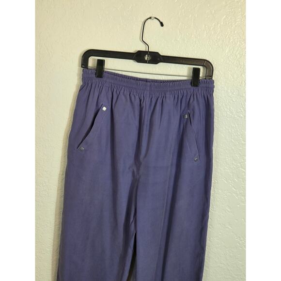 Jamie Sadock Women's Jogger Pants Medium Purple Golf Pull On Ankle‎ Zip Pockets - Picture 3 of 9